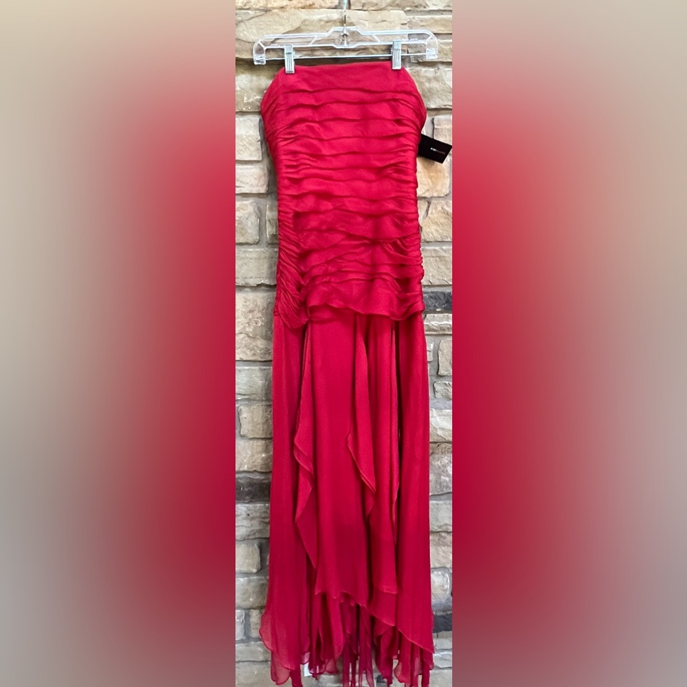 BGBG strapless chiffon gown